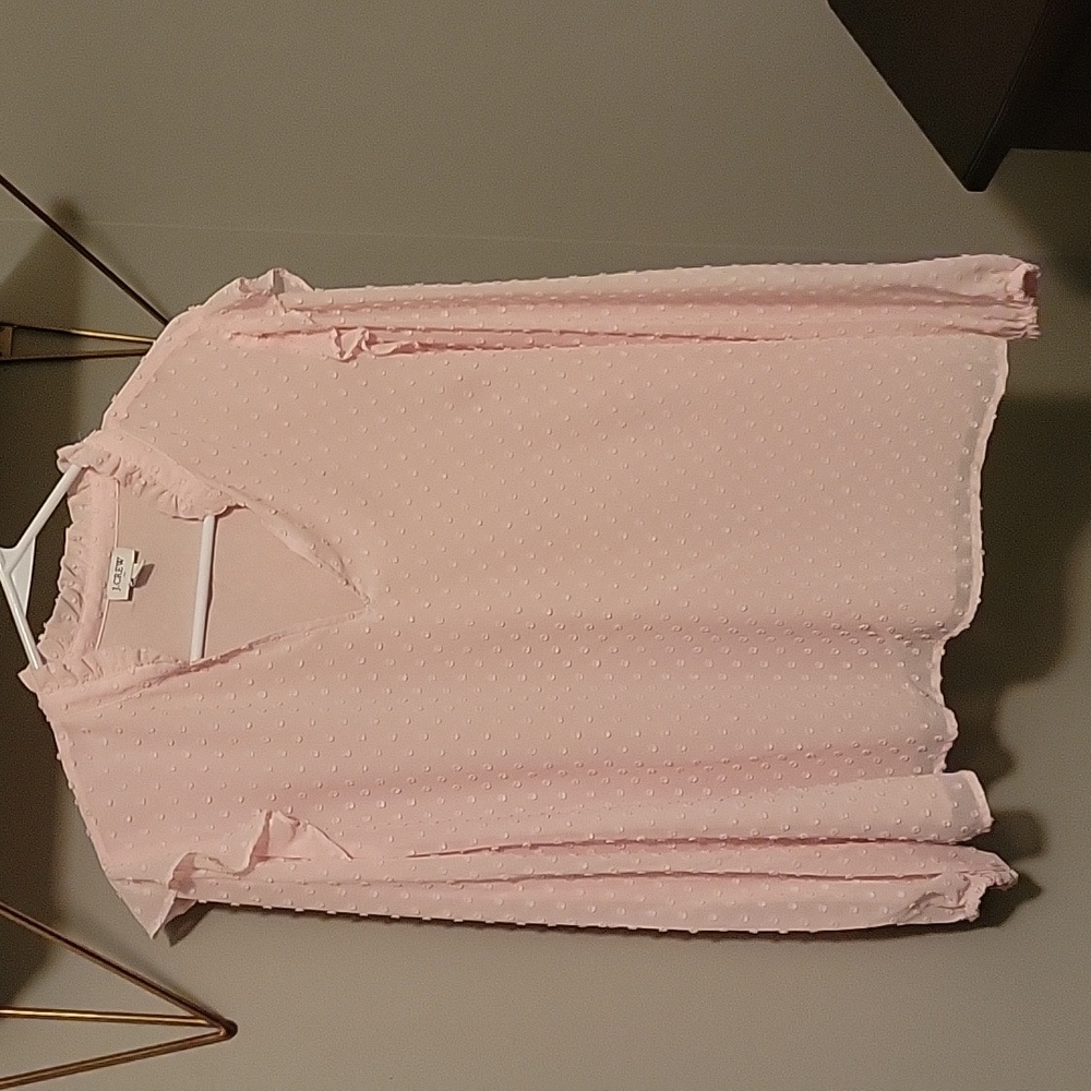 J. Crew Long-sleeve Pink Blouse, Size XXL